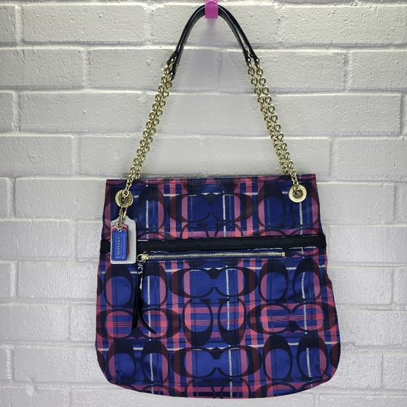 Coach Handbags - Coach Poppy Tartain SlimChain